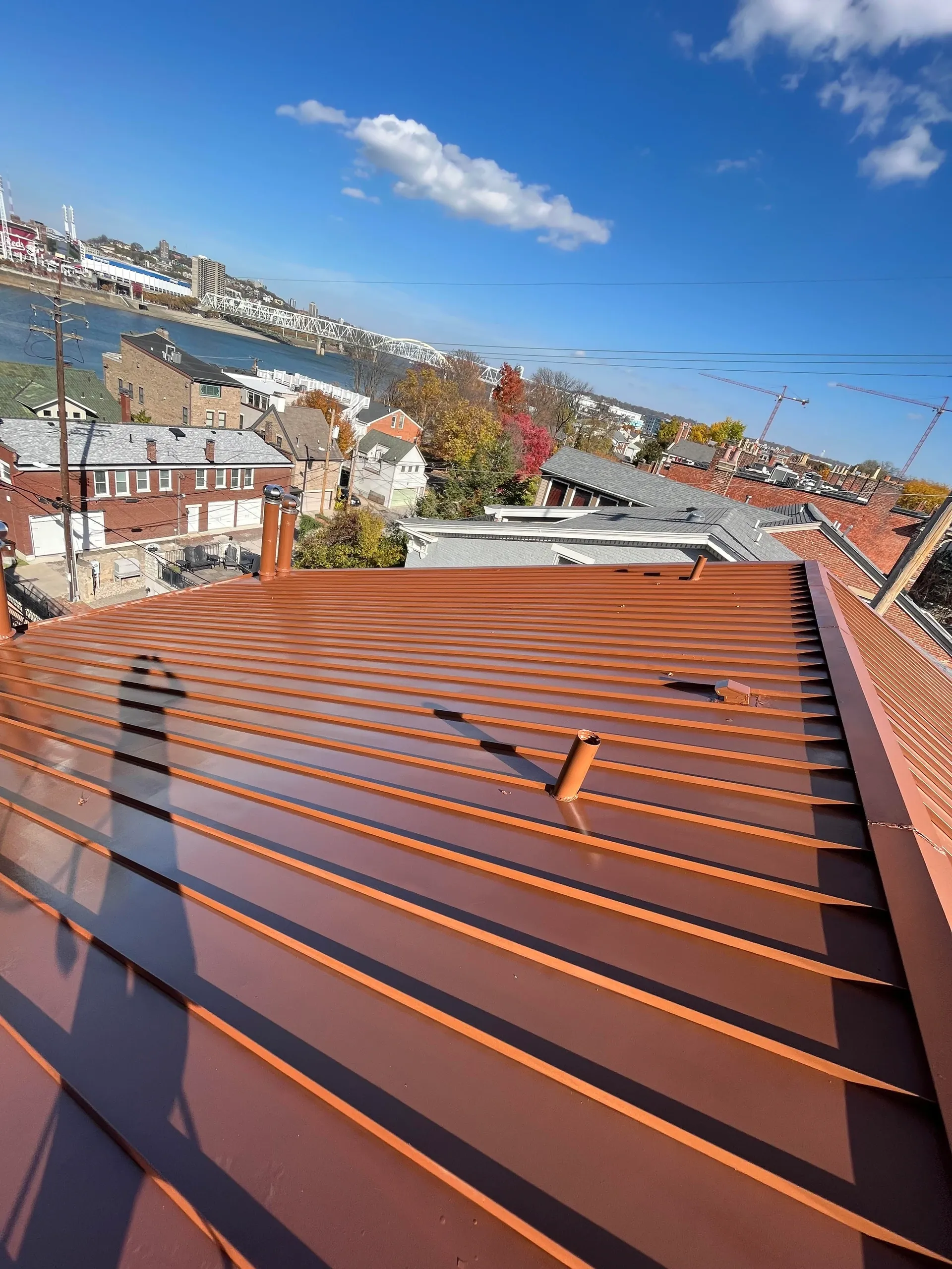 Copper standing-seam metal roof — exterior project example